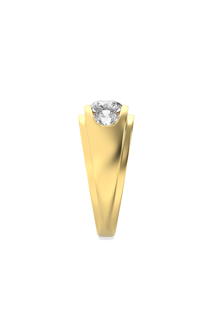 3CTW Round Shaped Lab Grown Diamond (G/VS) Mens Ring in 14K Gold