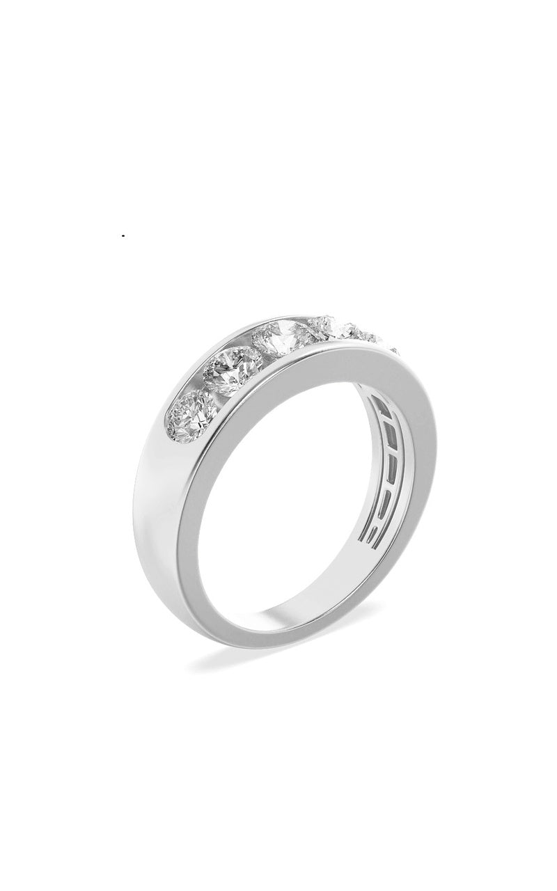 2CTW Round Shaped Lab Grown Diamond (F/VS) Mens Ring in 14K Gold