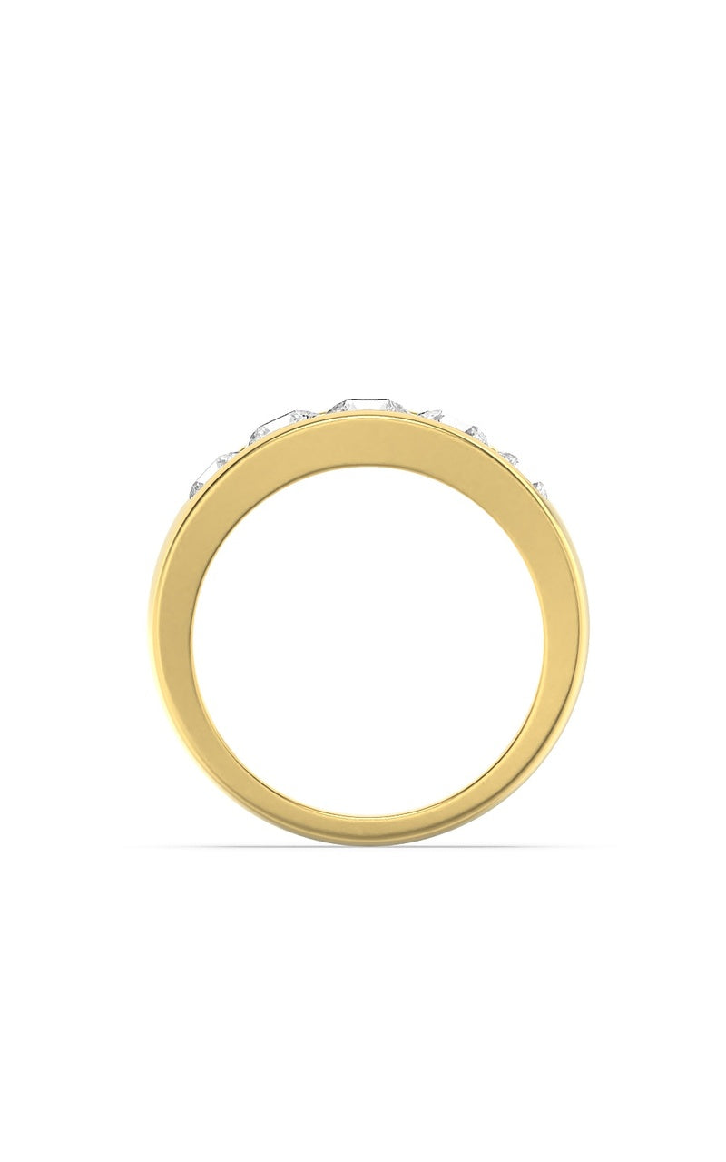 2CTW Round Shaped Lab Grown Diamond (F/VS) Mens Ring in 14K Gold