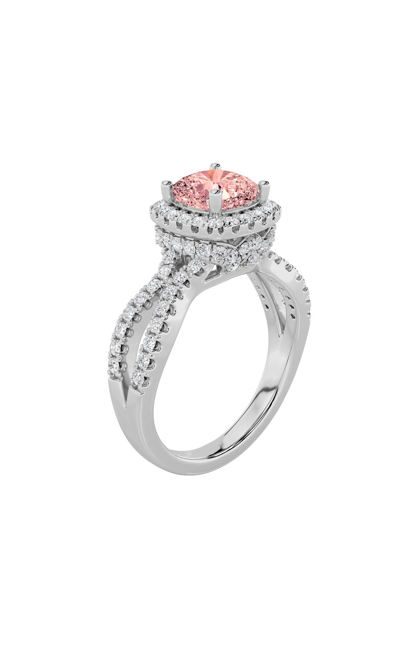 2Cttw Elongated Cushion Shaped Lab Grown Diamond (F/VS) Ring in 14K Gold
