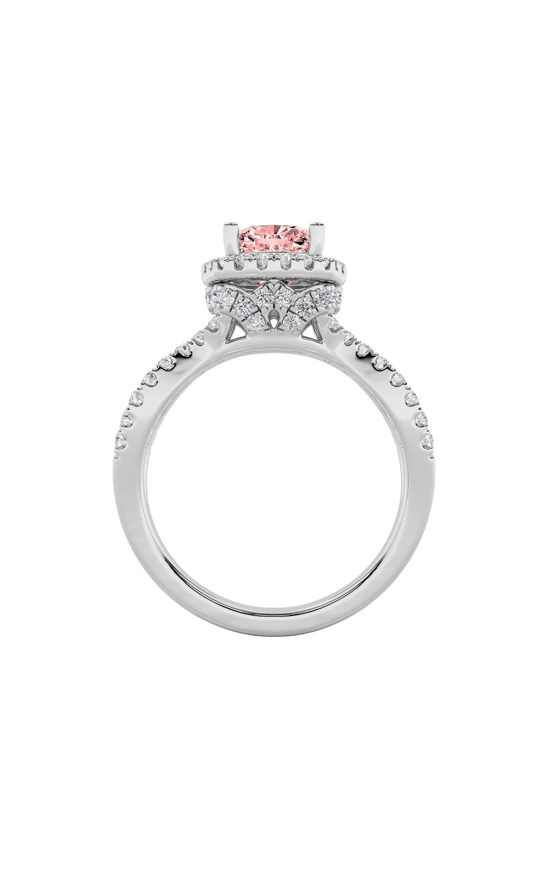 2Cttw Elongated Cushion Shaped Lab Grown Diamond (F/VS) Ring in 14K Gold