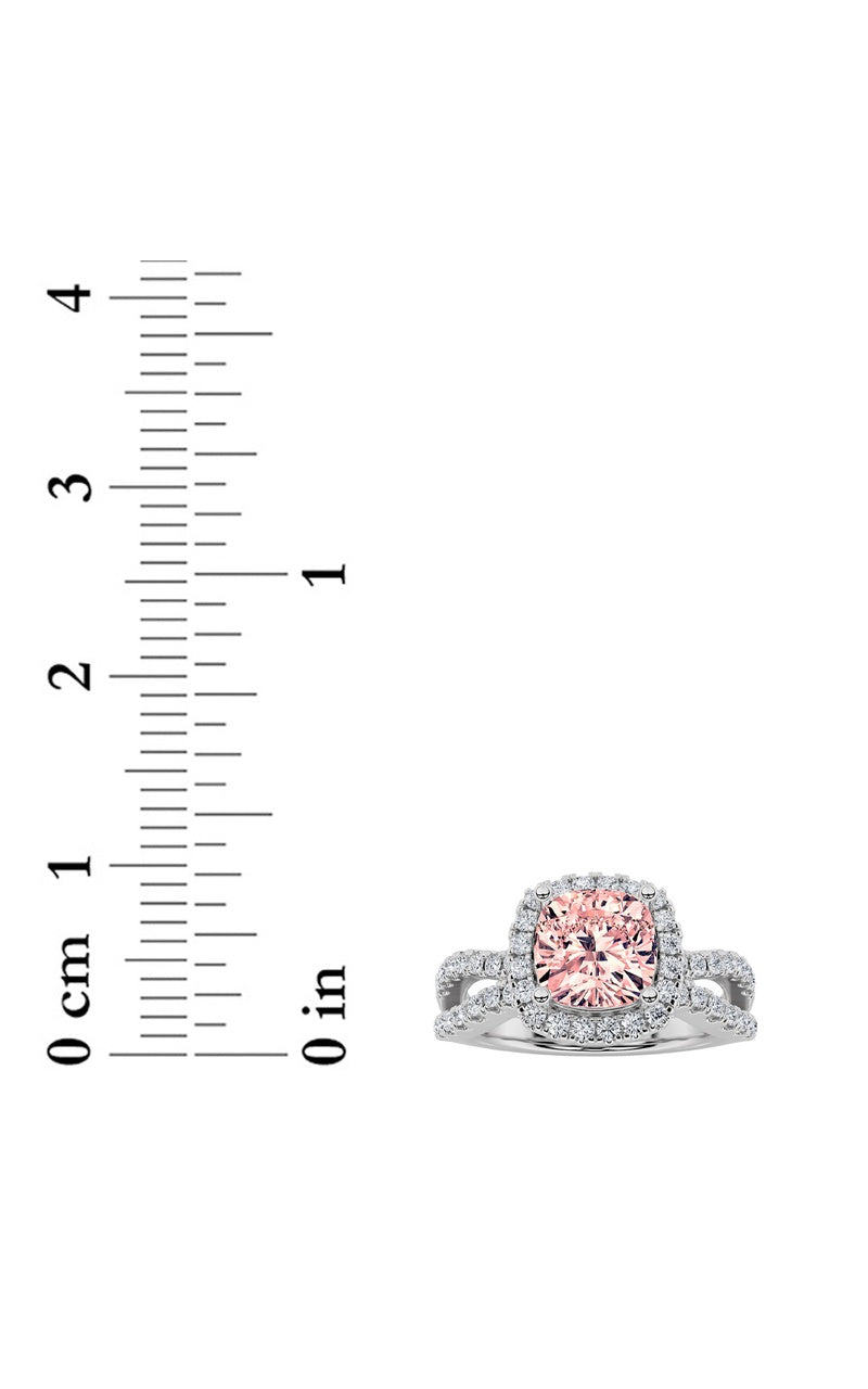 2Cttw Elongated Cushion Shaped Lab Grown Diamond (F/VS) Ring in 14K Gold