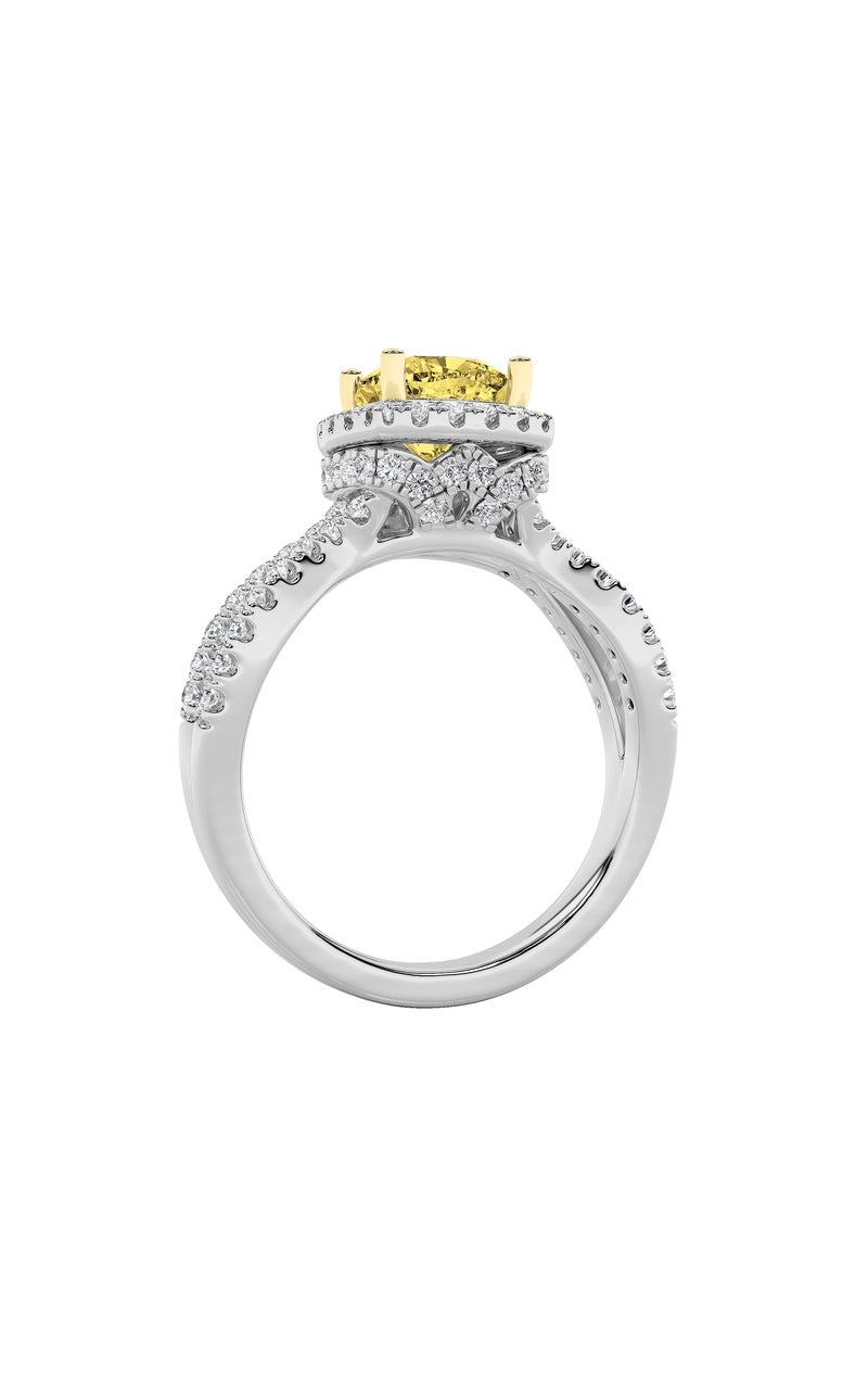 2.25Cttw Elongated Cushion Shaped Lab Grown Diamond (F/VS) Ring in 14K Gold