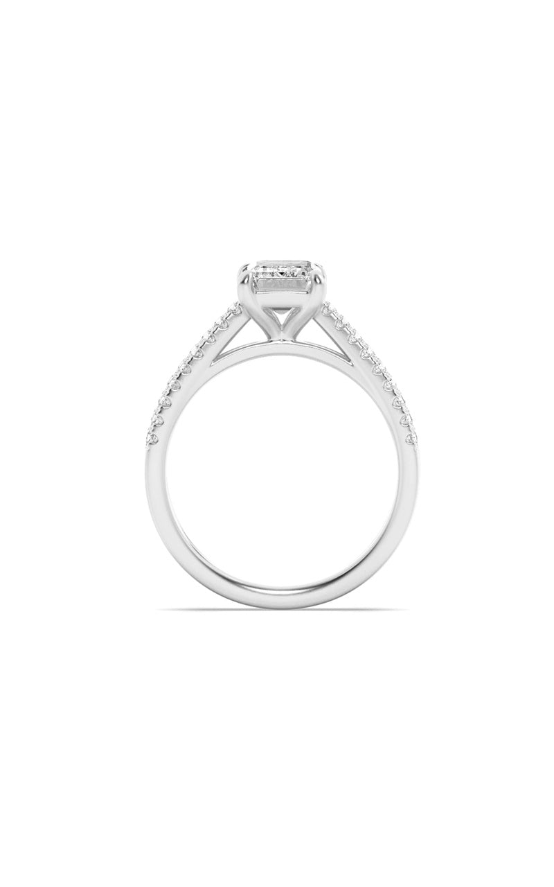 2CTW Radiant Shaped Lab Grown Diamond (F/VS) Engagement Ring in 14K Gold