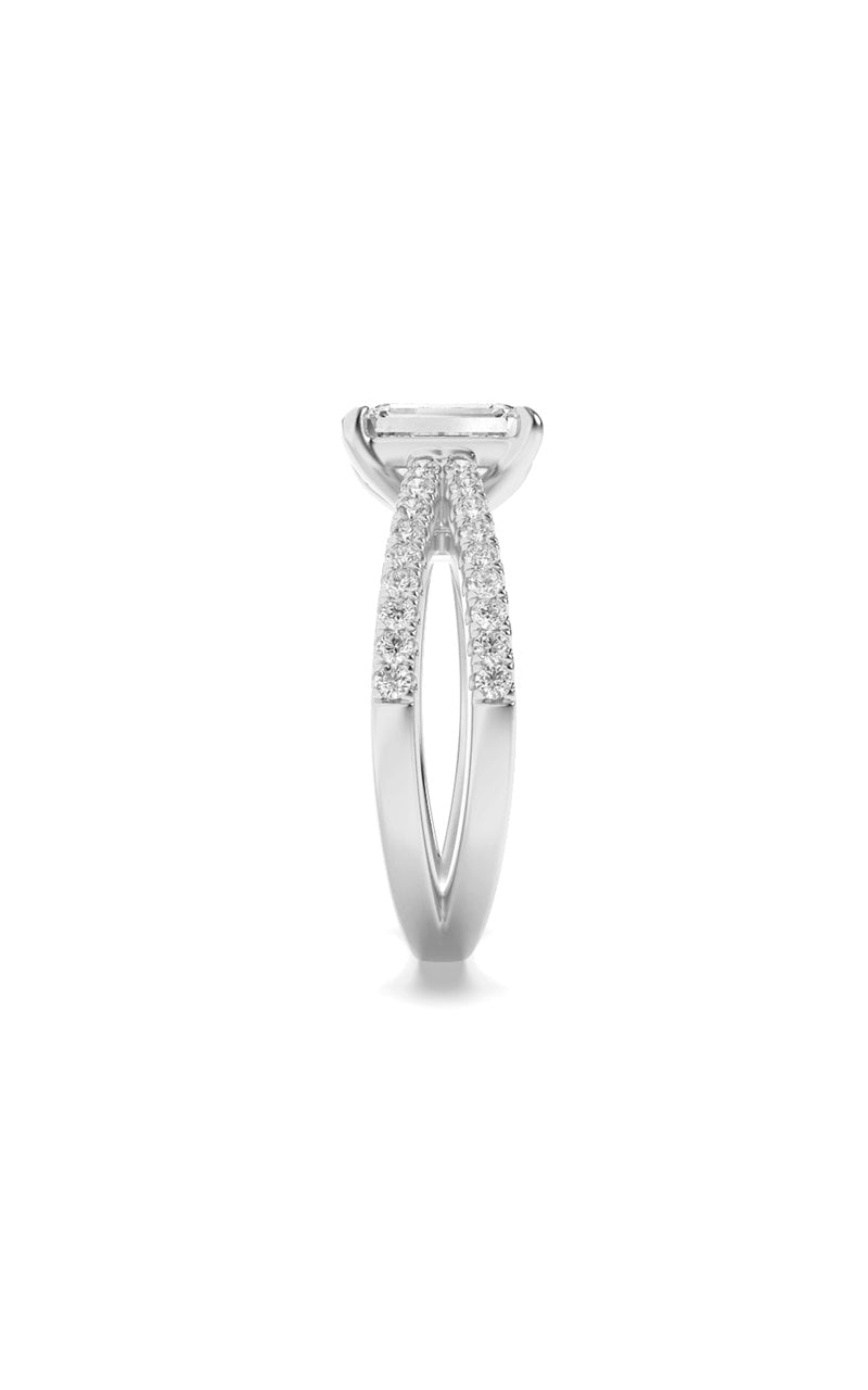 2Cttw Radiant Shaped Lab Grown Diamond (F/VS) Engagement Ring in 14K Gold