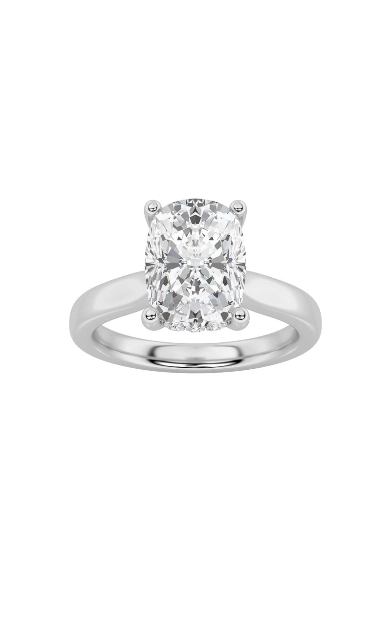 2Cttw Elongated Cushion Shaped Lab Grown Diamond (F/VS) Classic Cathedral Shank Engagement Ring in 14K Gold