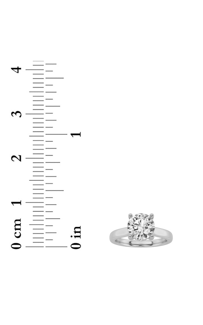 1CTW Round Shaped Lab Grown Diamond (F/VVS) Hidden Halo Cathedral Shank Engagement Ring in 14K Gold