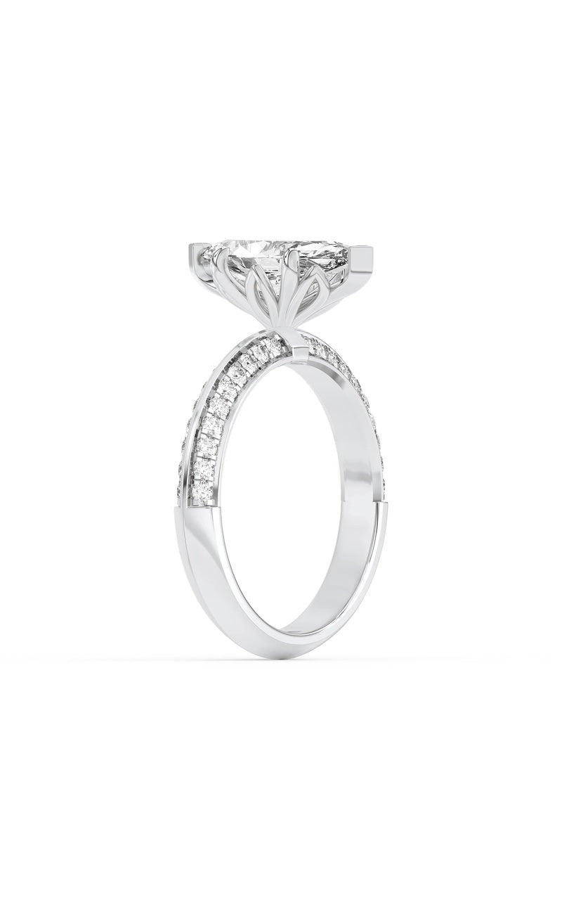 2.5Cttw Marquise Shaped Lab Grown Diamond (F/VS) Ring in 14K Gold