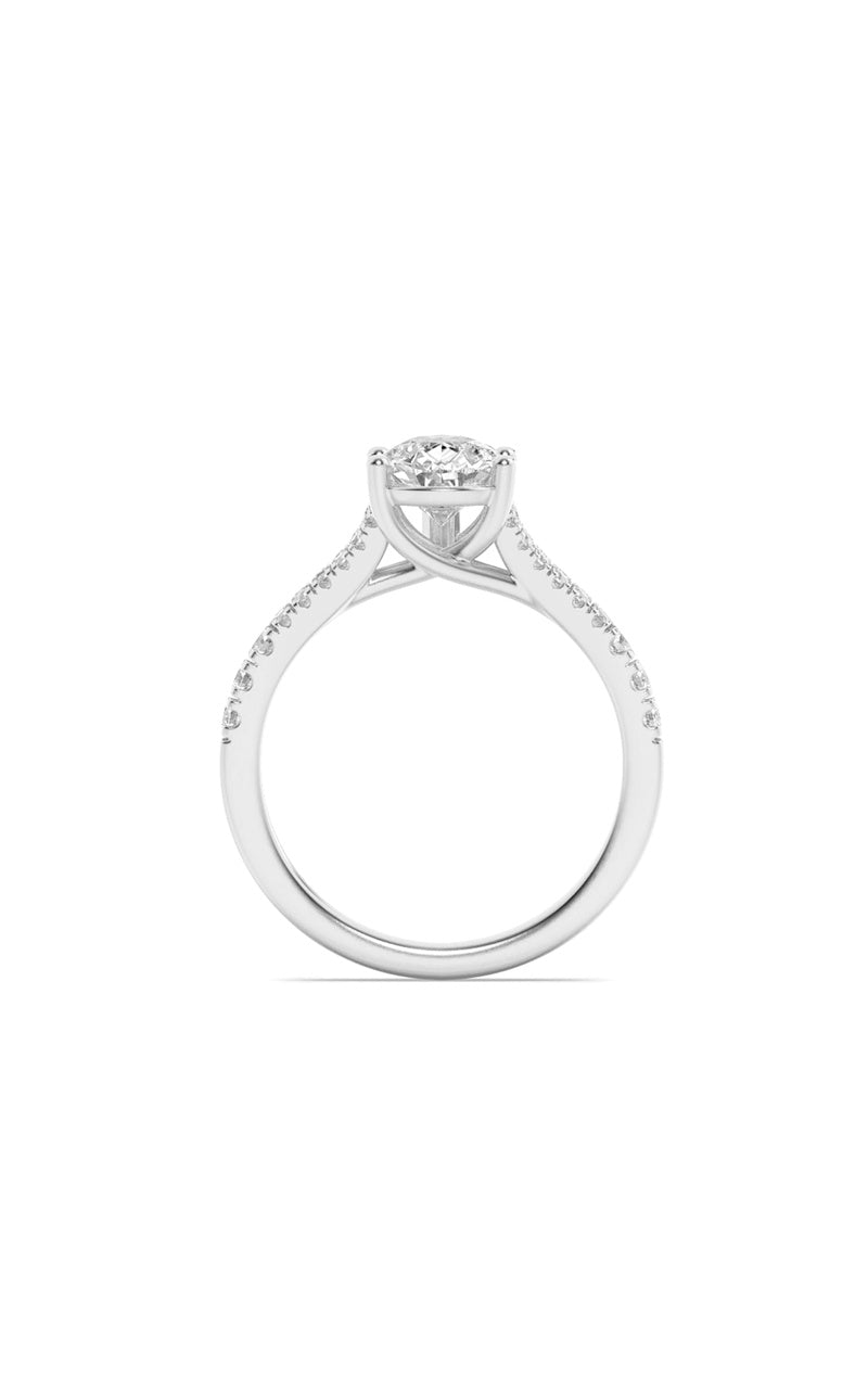 3Cttw Pear Shaped Lab Grown Diamond (F/VS) RING in14K Gold