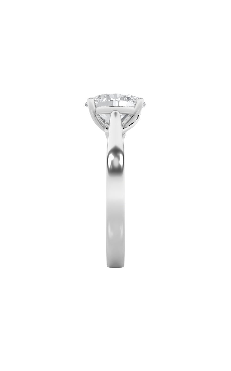 3CTW Oval Shaped Lab Grown Diamond (G/VS) Twisted Basket Cathedral Shank Solitaire Ring in 14K Gold