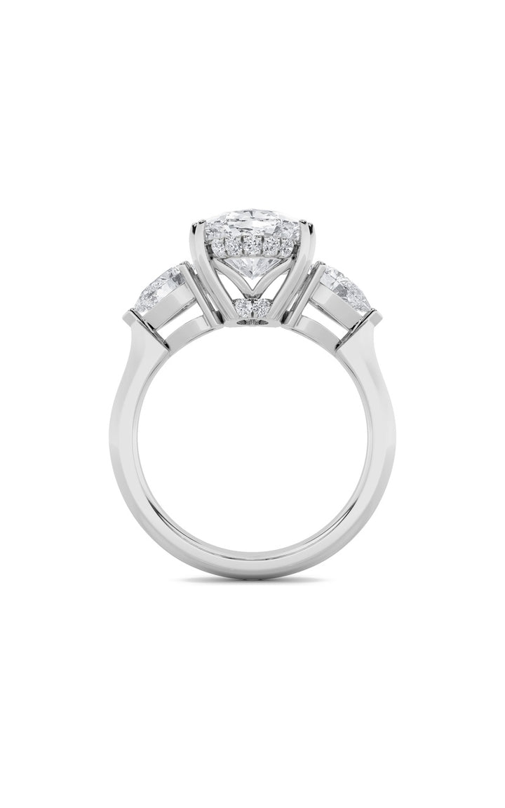 6.5Cttw Oval Shaped Lab Grown Diamond (F/VS) BoldStatement Accented Ring in 14K Gold