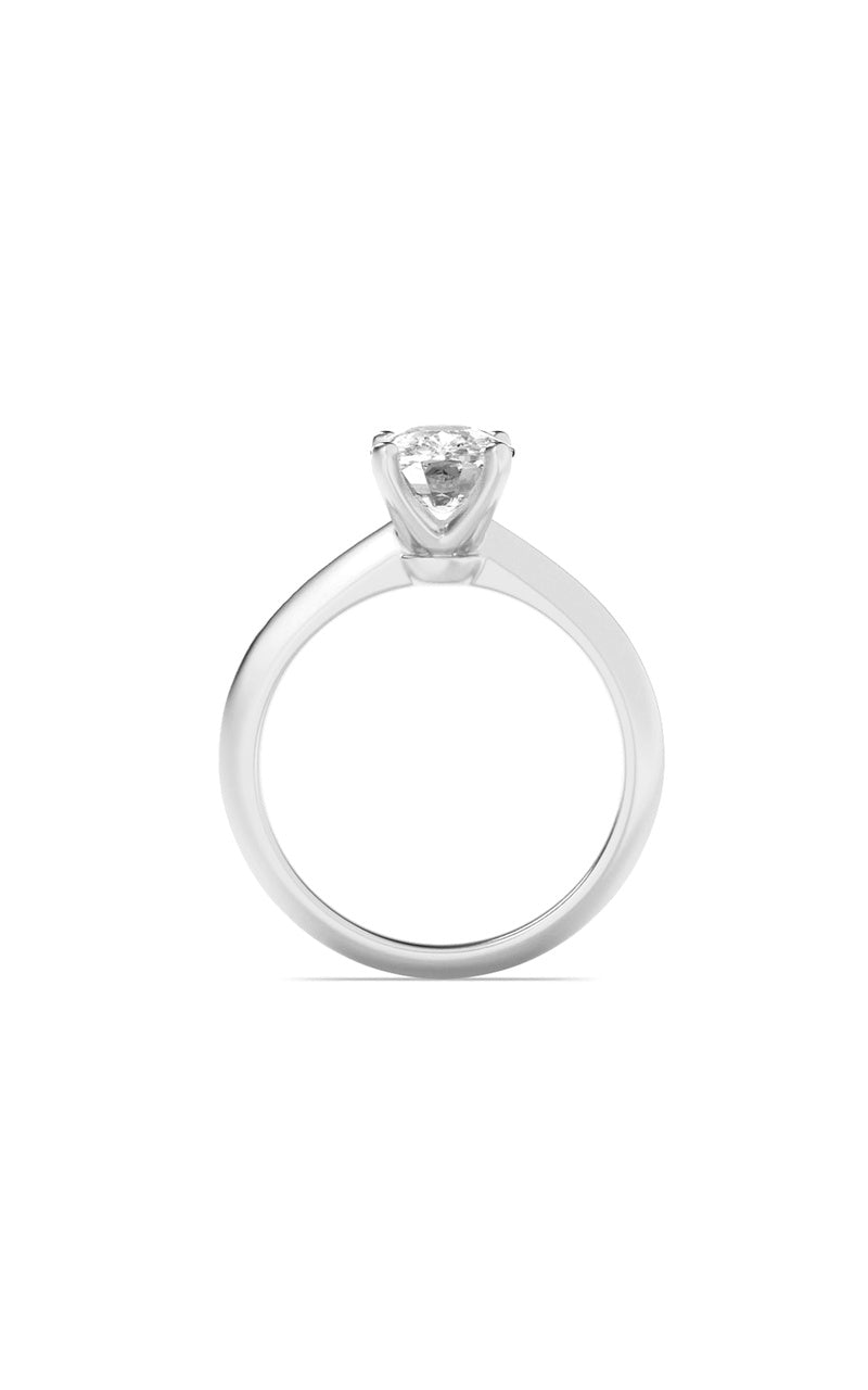 3CTW Elongated Cushion Shaped Lab Grown Diamond (F/VS) Knife Edge Shank Solitaire Engagement Ring in 14K Gold