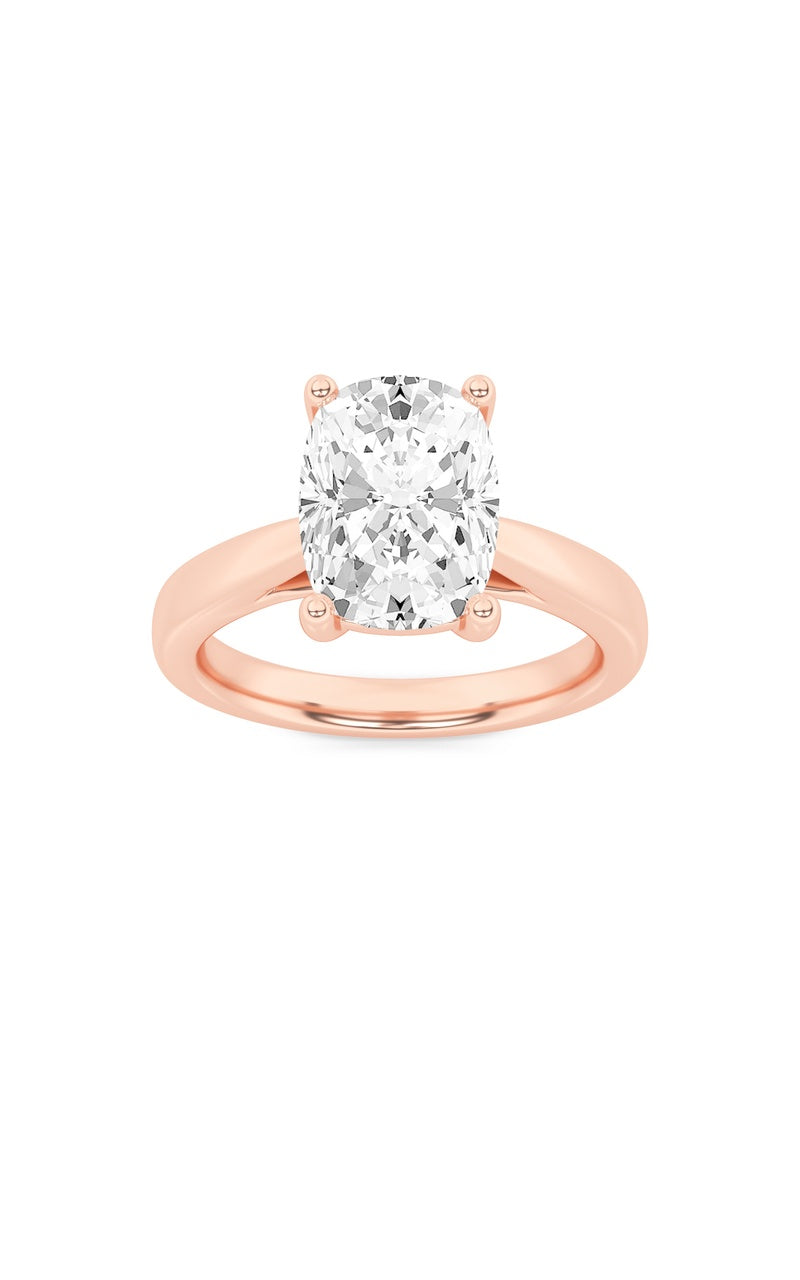 2Cttw Elongated Cushion Shaped Lab Grown Diamond (G/VS) Classic Shank Solitaire Engagement Ring in 14K Gold