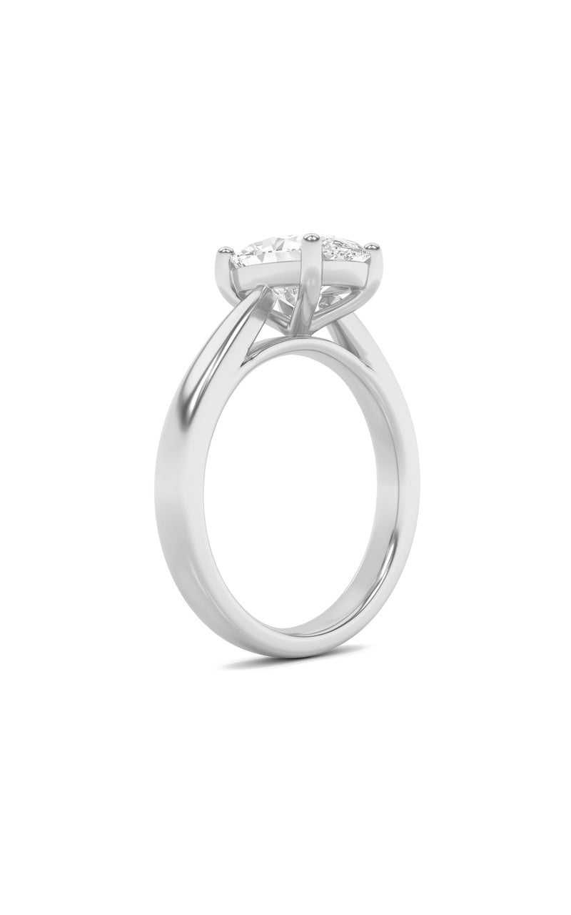 2Cttw Oval Shaped Lab Grown Diamond (F/VS) ClassicShank Solitaire Engagement Ring in 14K Gold