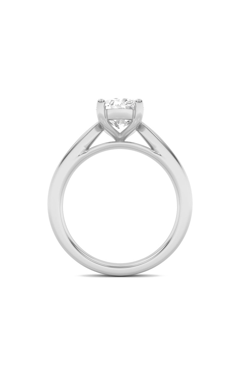 2Cttw Oval Shaped Lab Grown Diamond (F/VS) ClassicShank Solitaire Engagement Ring in 14K Gold