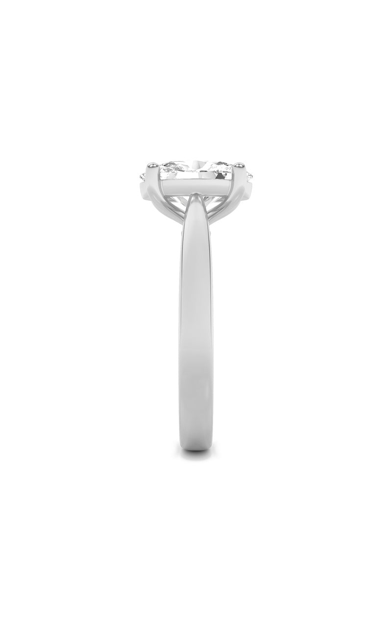 2Cttw Oval Shaped Lab Grown Diamond (F/VS) ClassicShank Solitaire Engagement Ring in 14K Gold