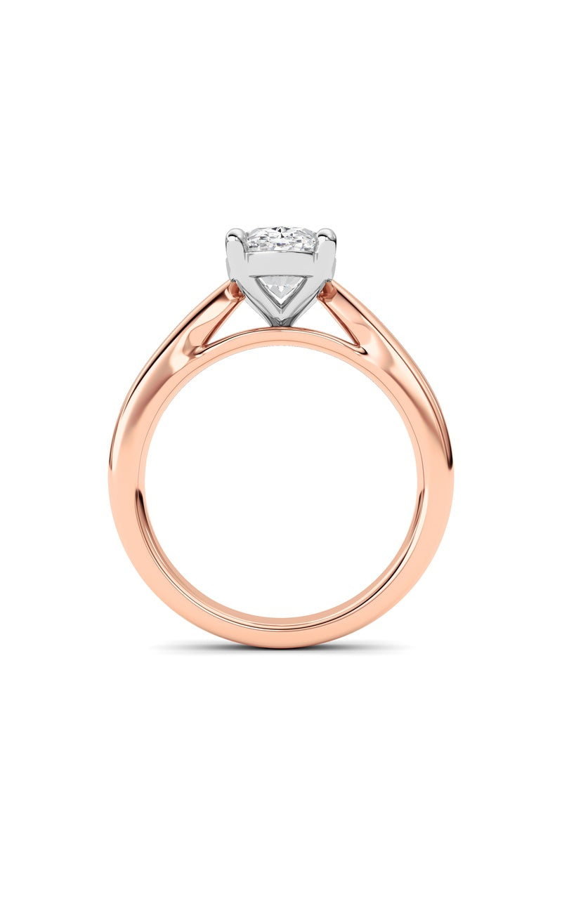 2Cttw Oval Shaped Lab Grown Diamond (F/VS) ClassicShank Solitaire Engagement Ring in 14K Gold