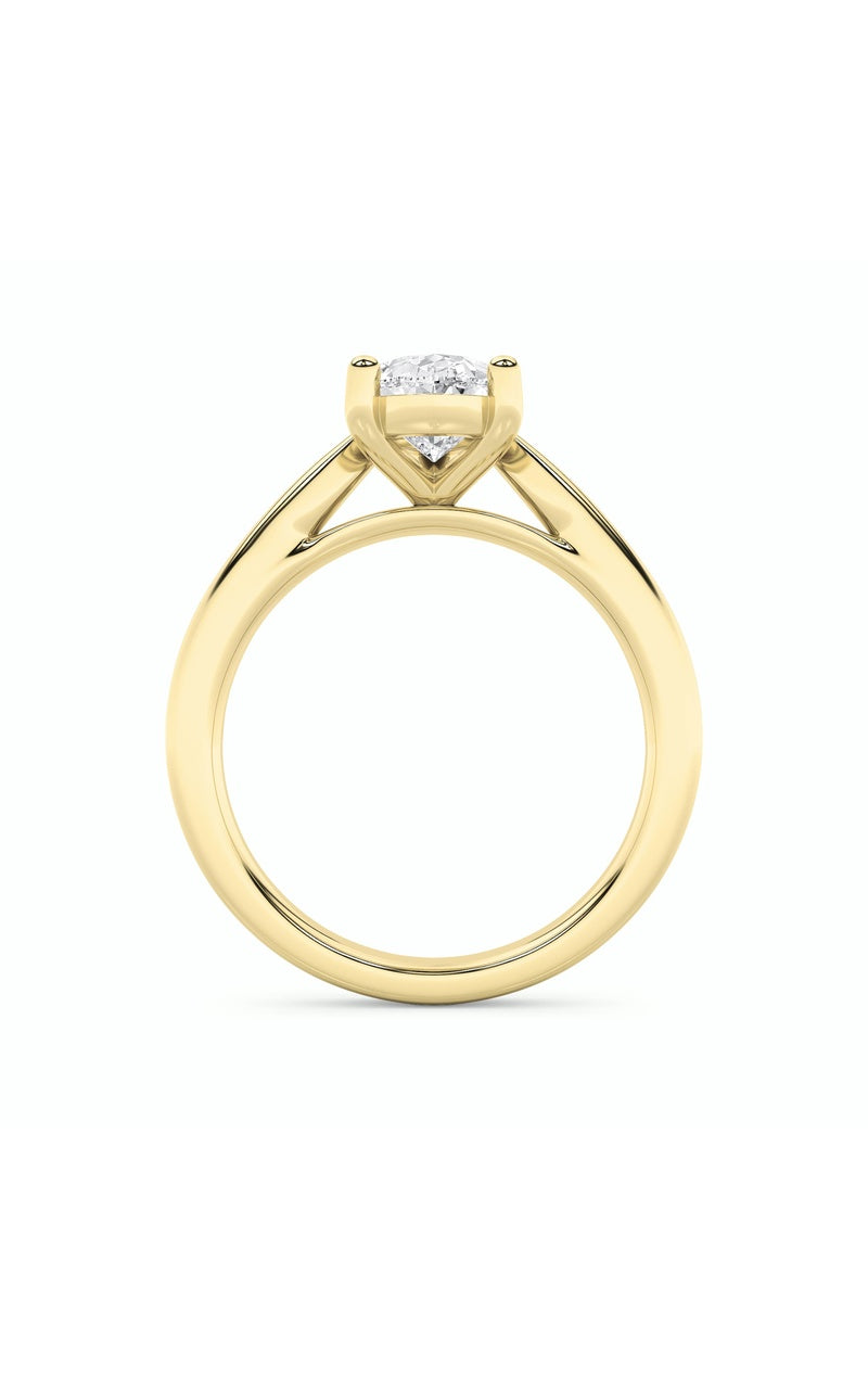 2Cttw Pear Shaped Lab Grown Diamond (F/VS) ClassicShank Solitaire Engagement Ring in 14K Gold