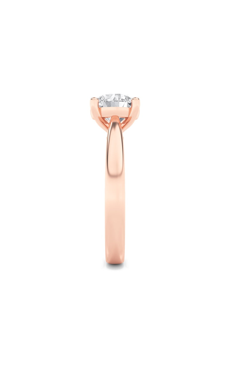 2CTW Round Shaped Lab Grown Diamond (F/VS) Classic Shank Solitaire Engagement Ring in 14K Gold