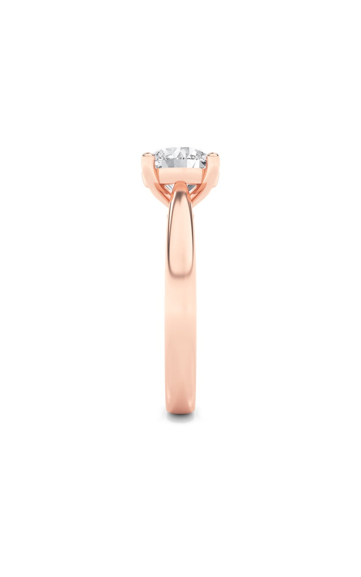 2CTW Round Shaped Lab Grown Diamond (F/VS) Classic Shank Solitaire Engagement Ring in 14K Gold