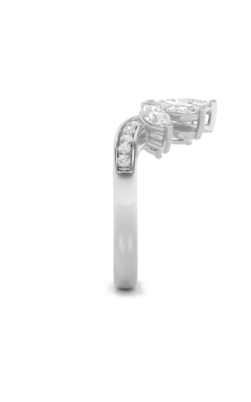 1.5Cttw Marquise Shaped Lab Grown Diamond (F/VVS)Fancy Contour Ring in 14K Gold