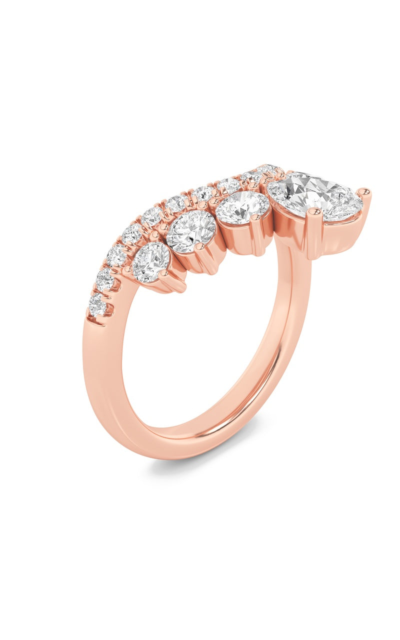 1.5CTW Pear Shaped Lab Grown Diamond (F/VS) Fancy Contour Ring in 14K Gold