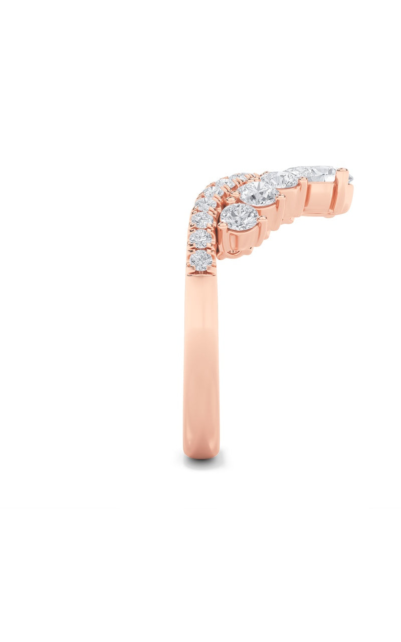 1.5CTW Pear Shaped Lab Grown Diamond (F/VS) Fancy Contour Ring in 14K Gold