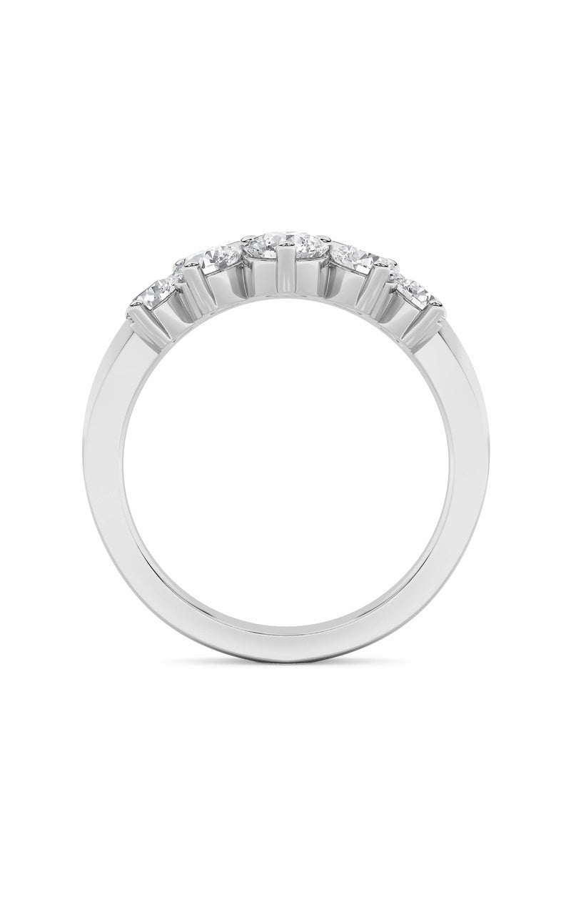 1CTW Round Shaped Lab Grown Diamond (F/VS) Fancy Contour Ring in 14K Gold