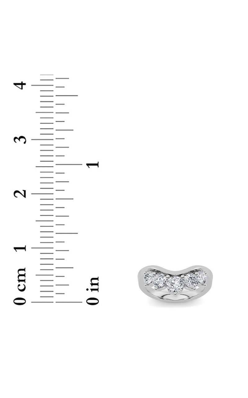 1CTW Round Shaped Lab Grown Diamond (F/VS) Fancy Contour Ring in 14K Gold