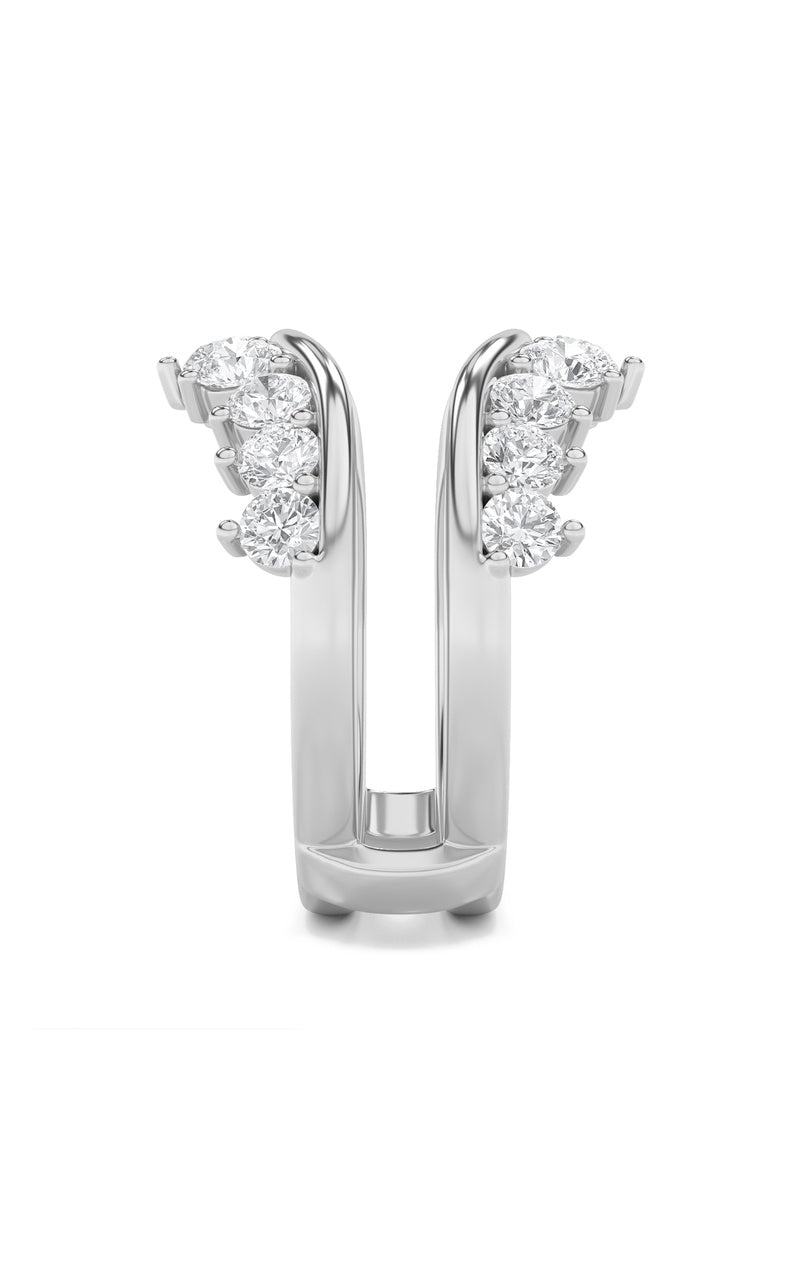 2CTW Round Shaped Lab Grown Diamond (F/VS) Insert Jacket Ring in 14K Gold