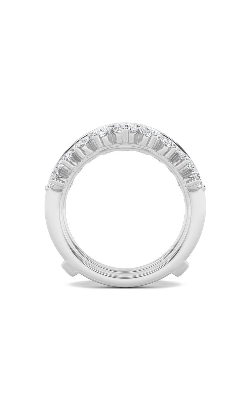 2CTW Round Shaped Lab Grown Diamond (F/VS) Insert Jacket Ring in 14K Gold
