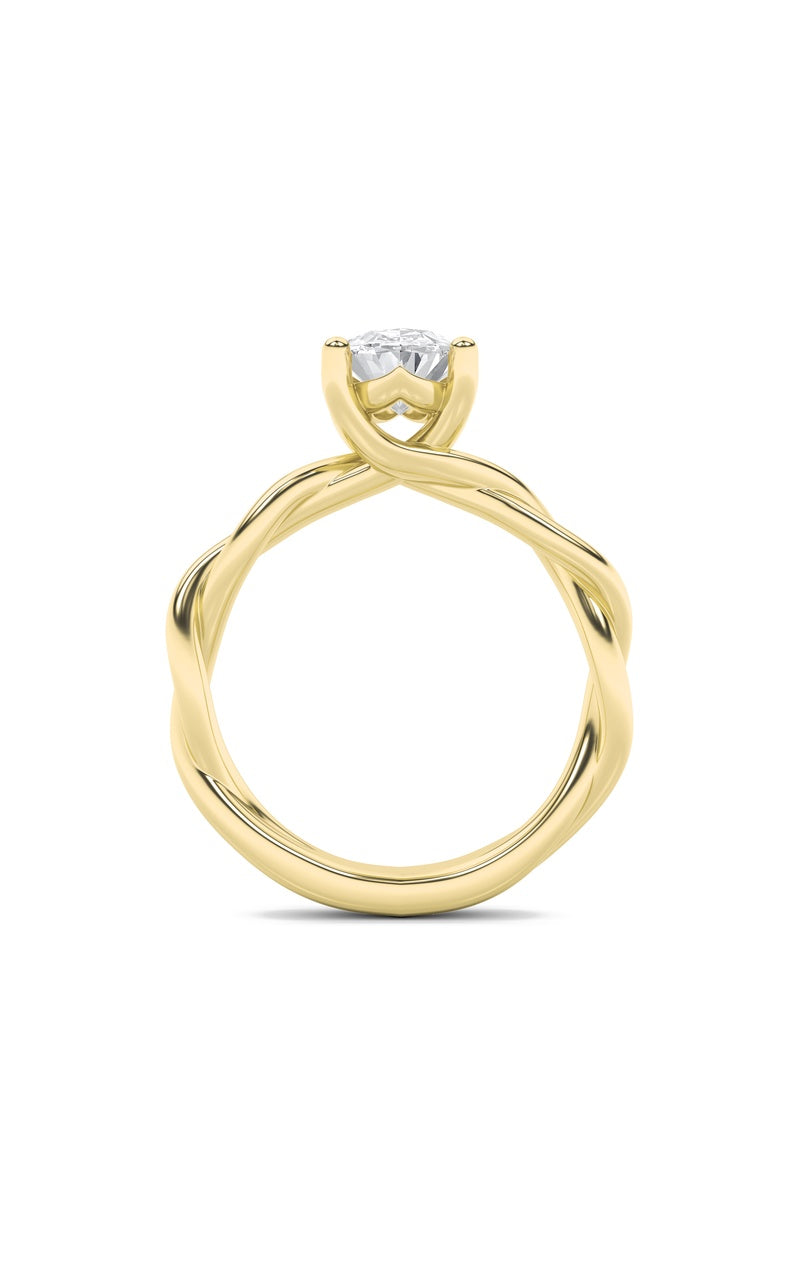 1.5CTW Oval Shaped Lab Grown Diamond (F/VS) Ring in 14K White Gold