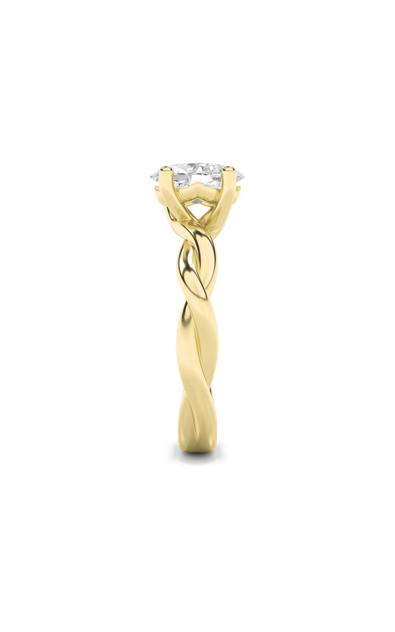 1.5CTW Oval Shaped Lab Grown Diamond (F/VS) Ring in 14K White Gold