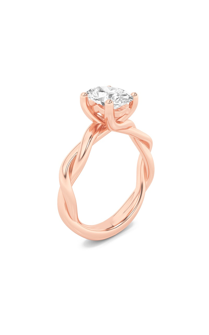 1.5CTW Oval Shaped Lab Grown Diamond (F/VS) Ring in 14K White Gold