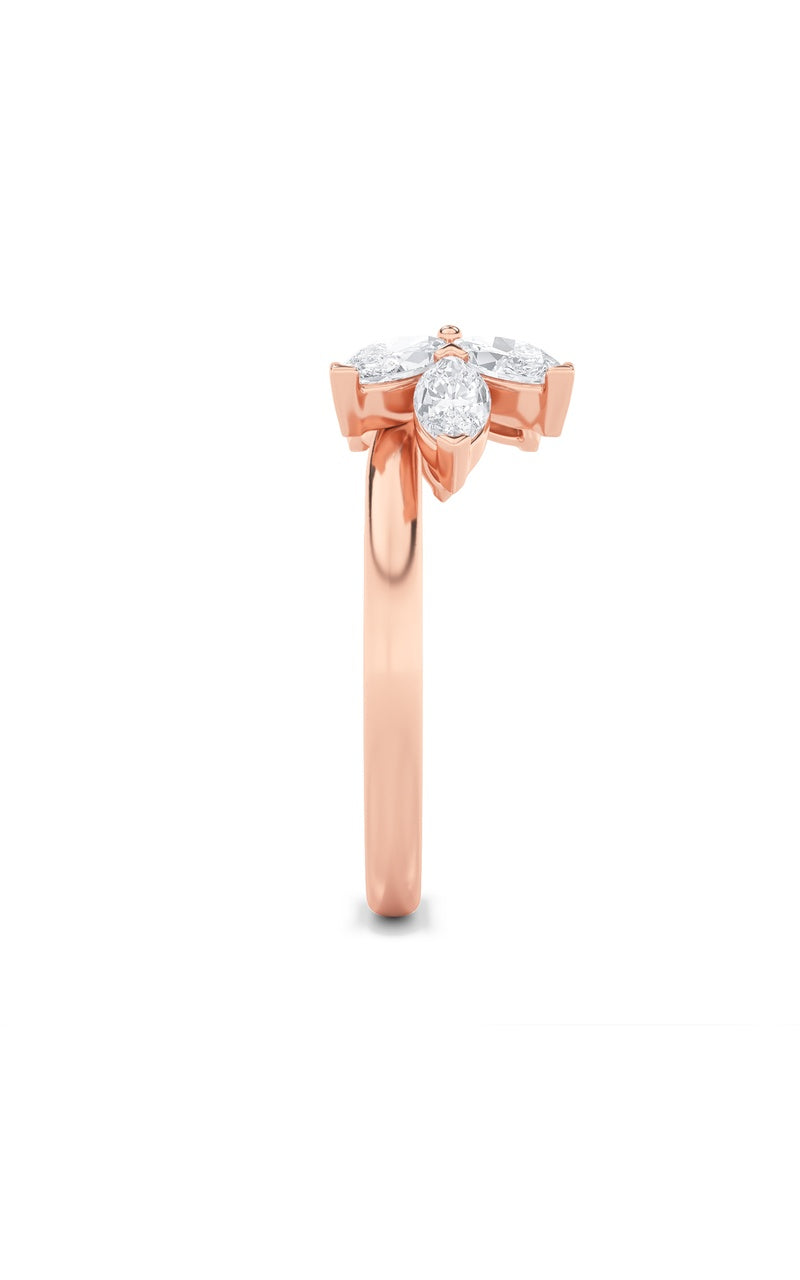 1CTW Marquise Shaped Lab Grown Diamond (F/VS) Wrap Ring in 14K Gold
