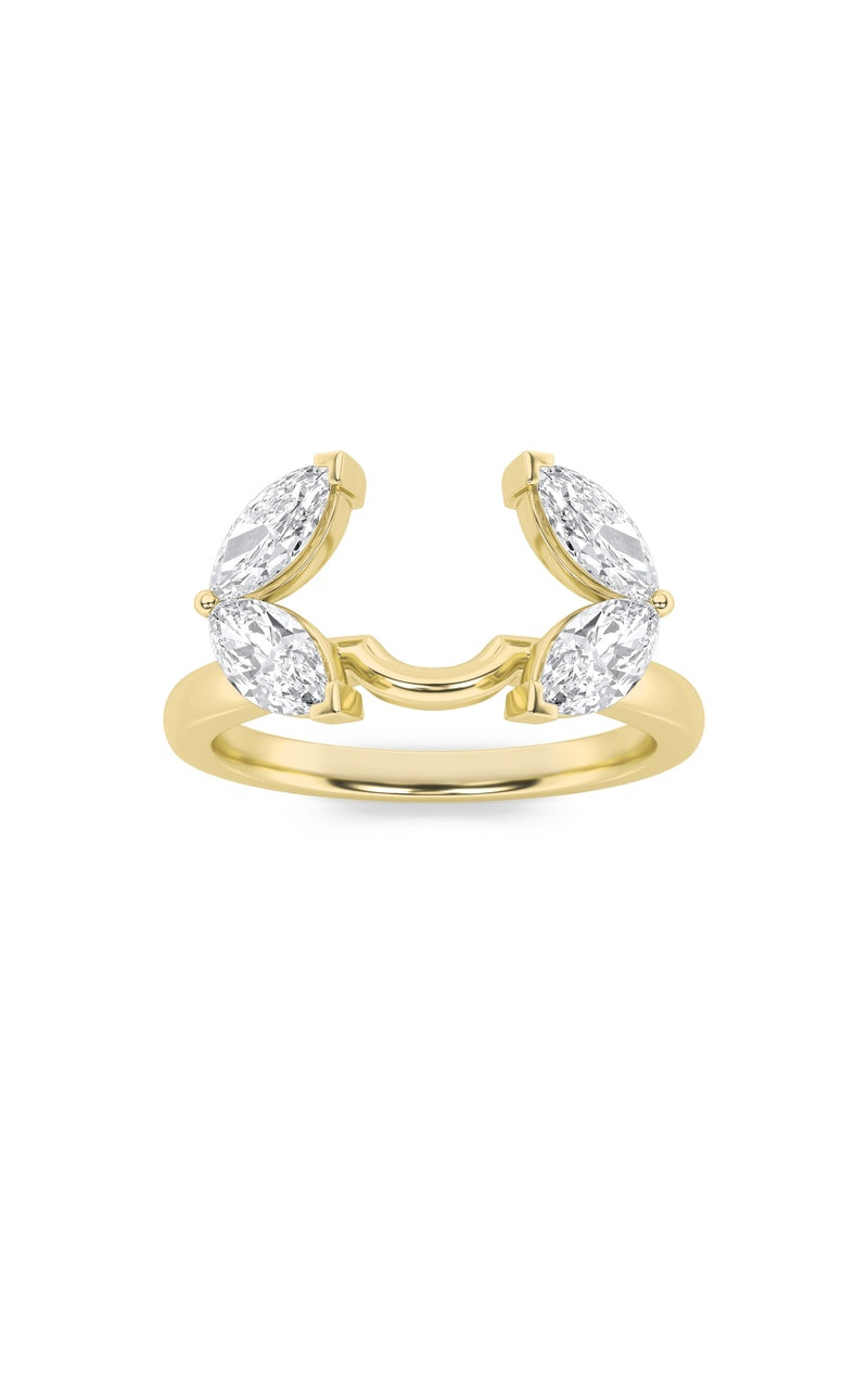 1CTW Marquise Shaped Lab Grown Diamond (F/VS) Wrap Ring in 14K Gold