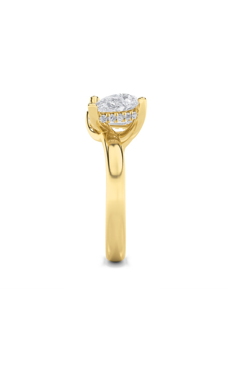 3CTW Emerald Shaped Lab Grown Diamond (F/VS) Toi et Moi Engagement Ring in 14K Gold