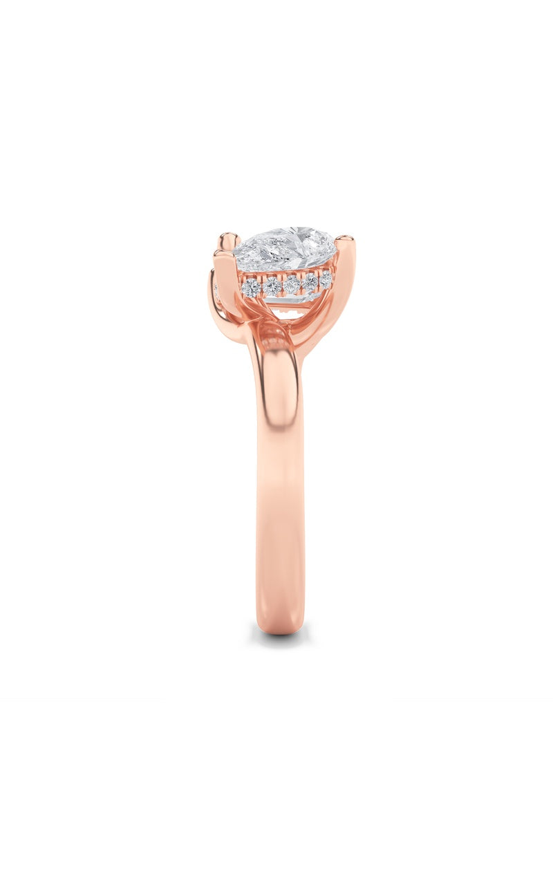 3CTW Emerald Shaped Lab Grown Diamond (F/VS) Toi et Moi Engagement Ring in 14K Gold