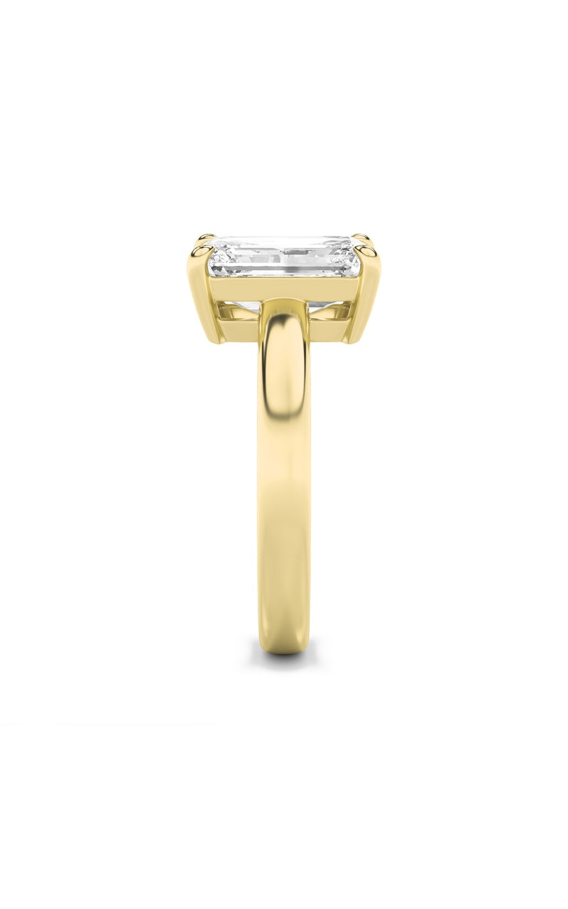 3CTW Emerald Shaped Lab Grown Diamond (F/VS) Toi et Moi Engagement Ring in 14K Gold