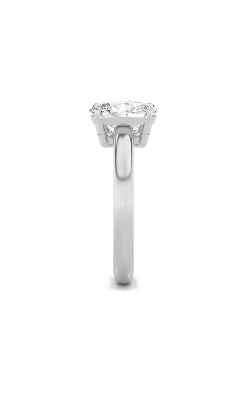 3CTW Emerald Shaped Lab Grown Diamond (F/VS) Toi et Moi Engagement Ring in 14K Gold