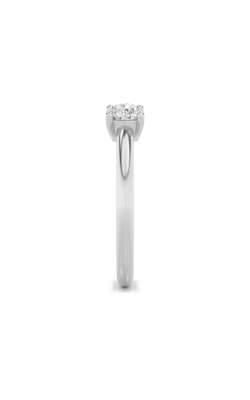 0.75Cttw Round Shaped Lab Grown Diamond (F/VS) Three Stone Band Ring in 14K Gold