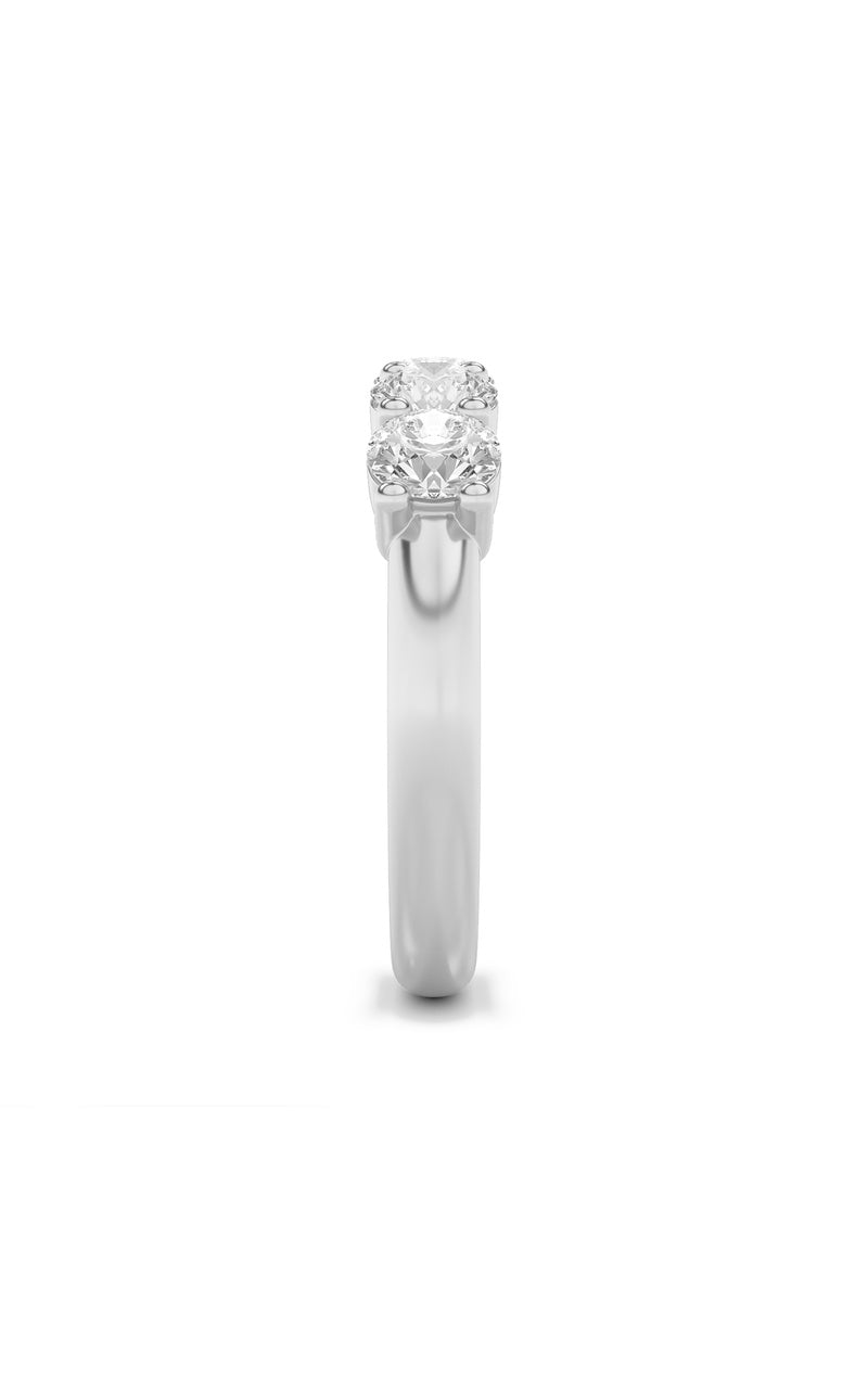 1.5CTW Round Shaped Lab Grown Diamond (F/VS) Five Stone Band Ring in 14K Gold