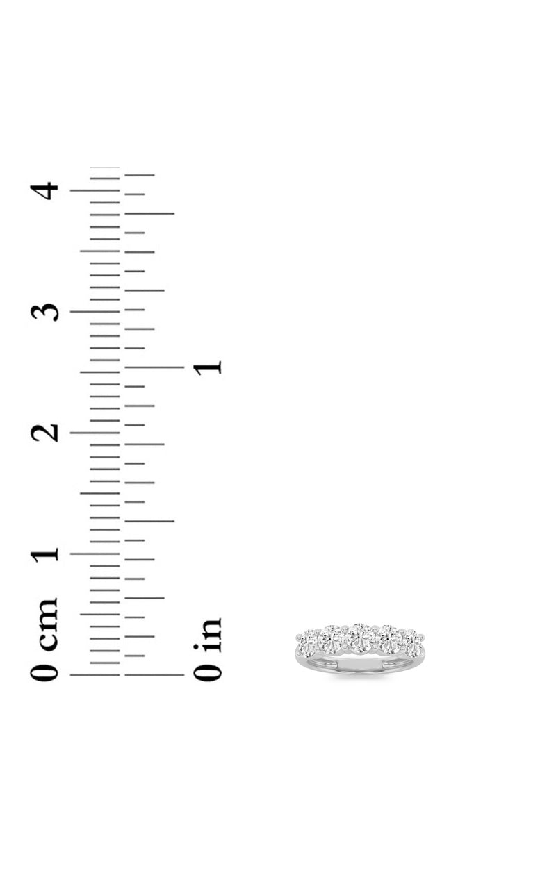 1.5CTW Round Shaped Lab Grown Diamond (F/VS) Five Stone Band Ring in 14K Gold