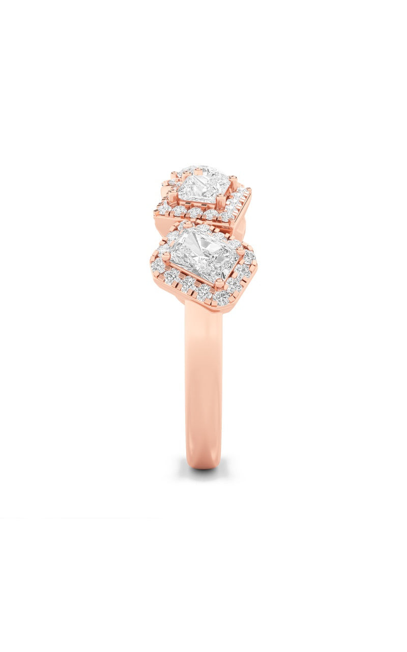 1.5CTW Mix Shaped Lab Grown Diamond (F/VS) Five Stone Ring in 14K Gold