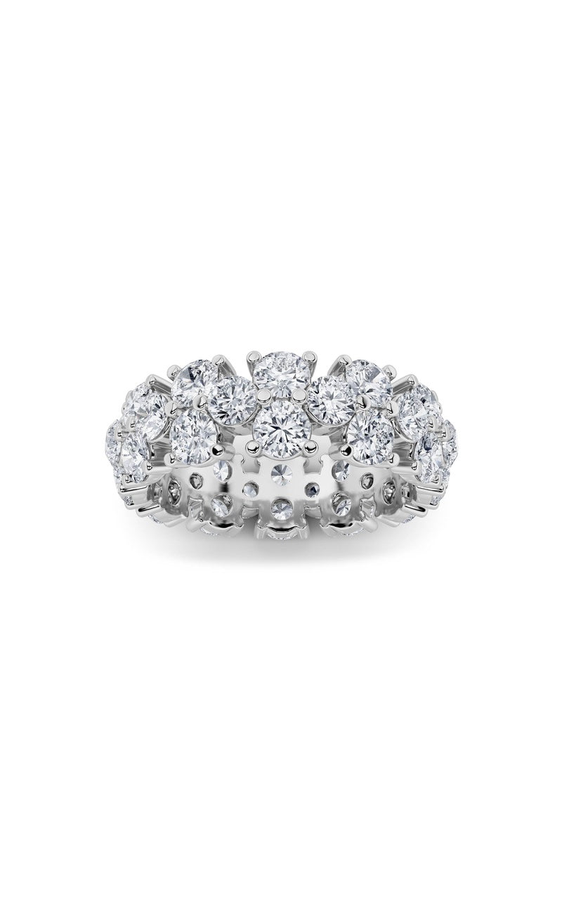 5Cttw Round Shaped Lab Grown Diamond (F/VS) Eternity Band Ring in 14K Gold