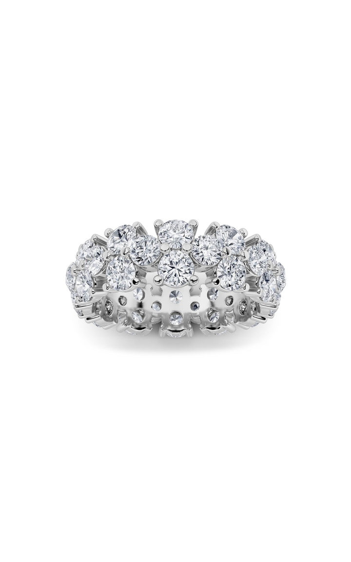 5Cttw Round Shaped Lab Grown Diamond (F/VS) Eternity Band Ring in 14K Gold