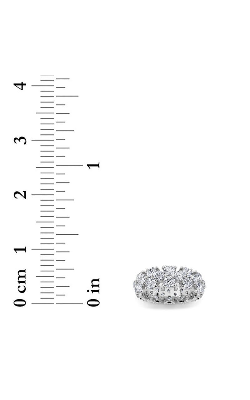5CTW Round Shaped Lab Grown Diamond (F/VS) Eternity Band Ring in 14K Gold