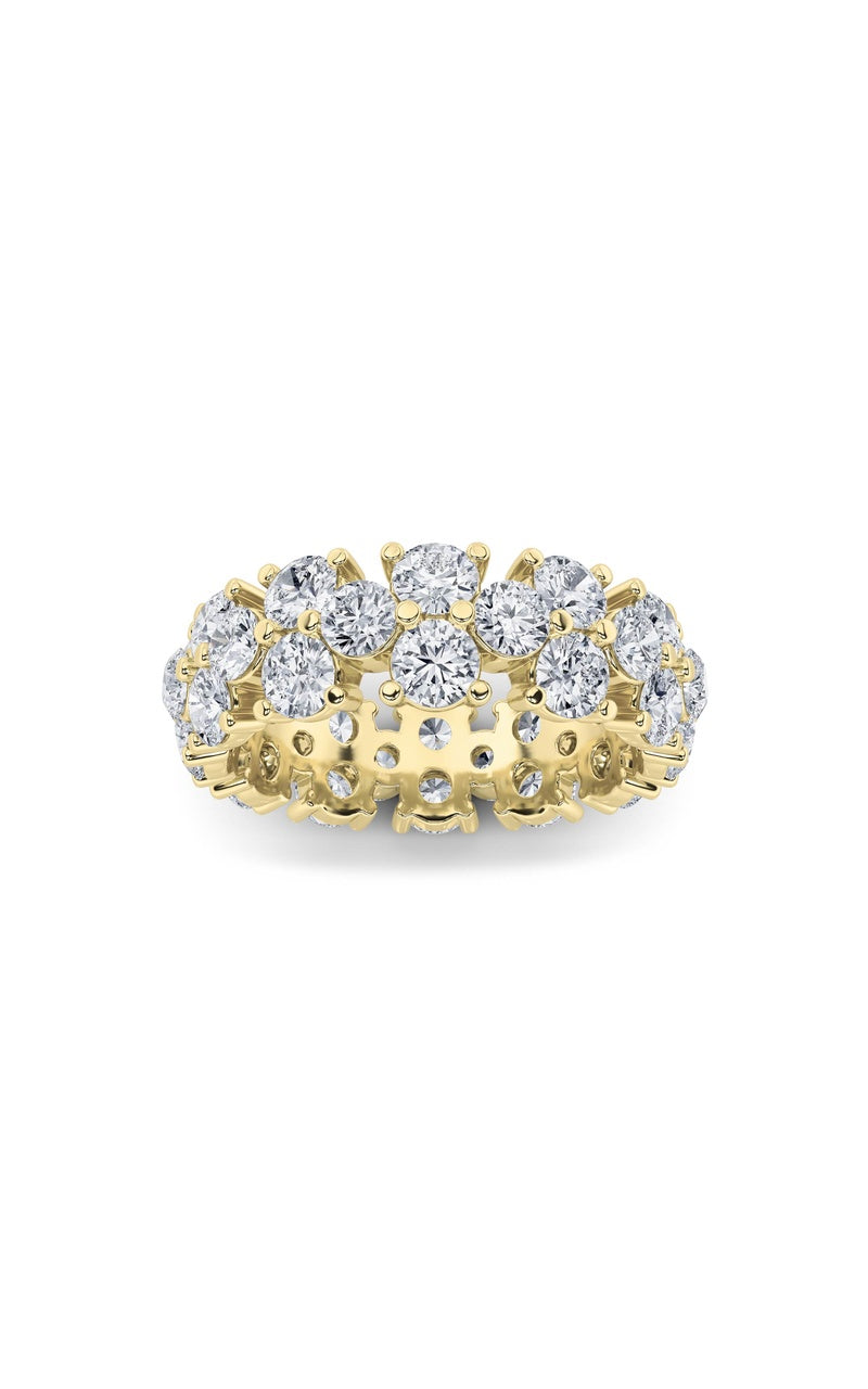 5Cttw Round Shaped Lab Grown Diamond (F/VS) Eternity Band Ring in 14K Gold