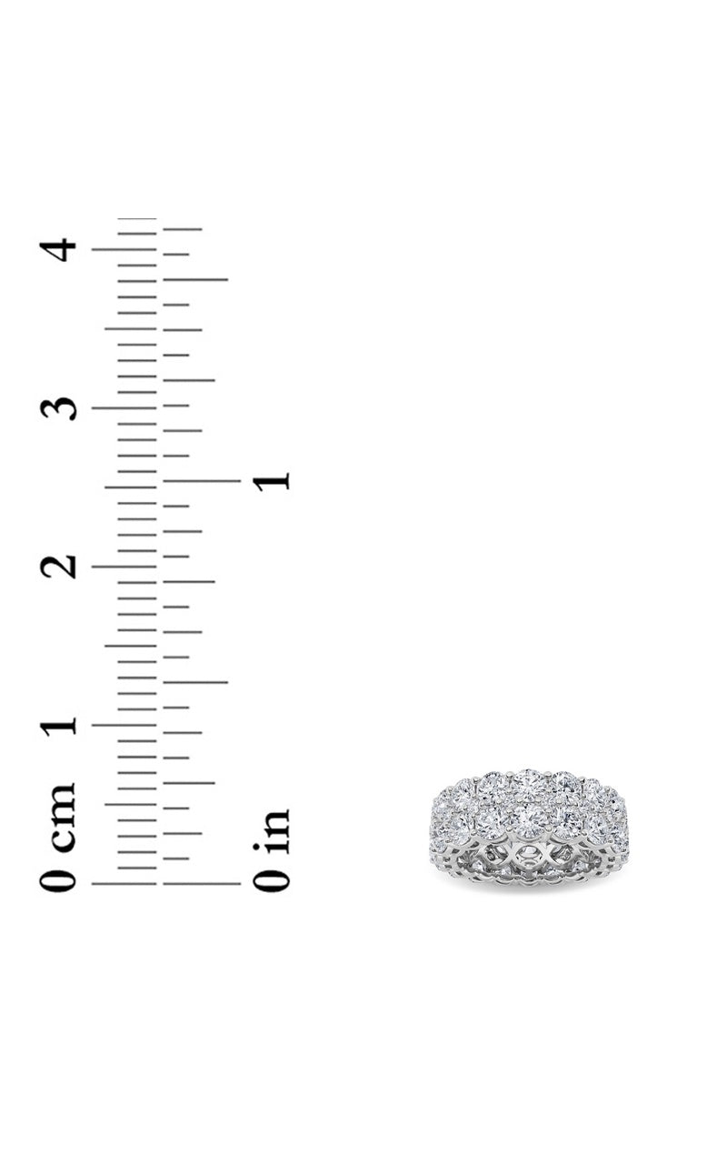 8CTW Round Shaped Lab Grown Diamond (F/VS) Eternity Band Ring in 14K Gold