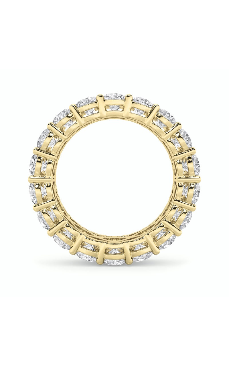 8Cttw Round Shaped Lab Grown Diamond (F/VS) Eternity Band Ring in 14K Gold